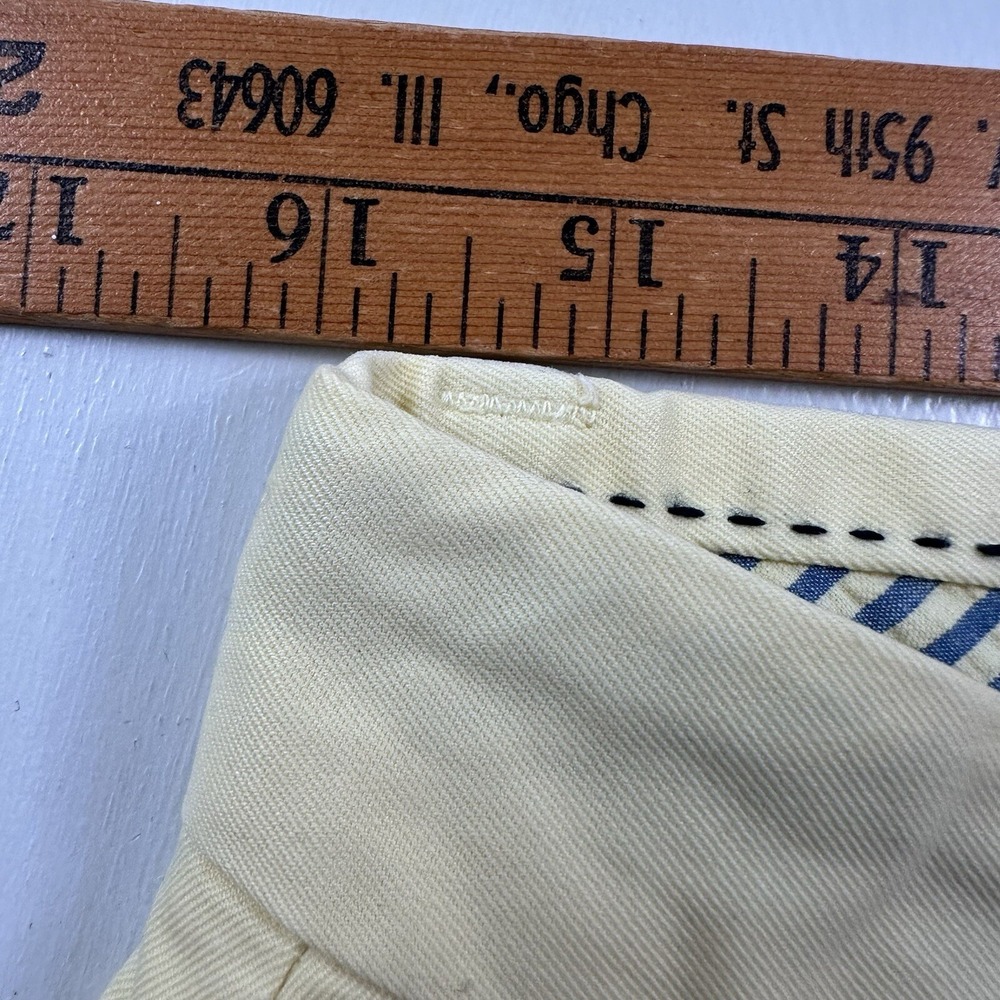 Brooks Brothers Mens Clark Chino Pants Actual 32x28 Yellow‎ 100% Cotton Straight - Picture 6 of 16